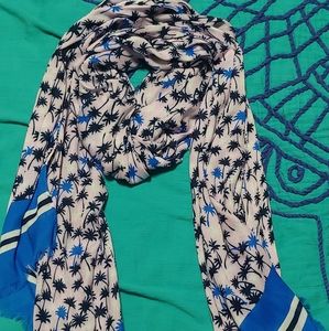 NWT Kate Spade palm tree scarf